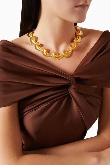 Thea Necklace in 18kt Gold-plated Brass