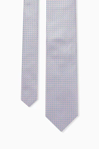 Geometric Tie in Silk