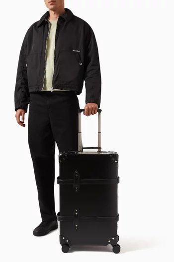 Medium Centenary 4 Wheel Check-in Suitcase in Leather