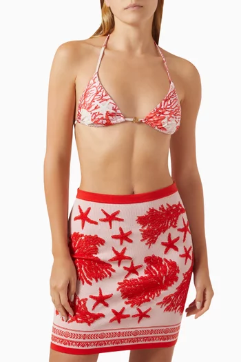 Barocco Sea Bikini Top in Lycra