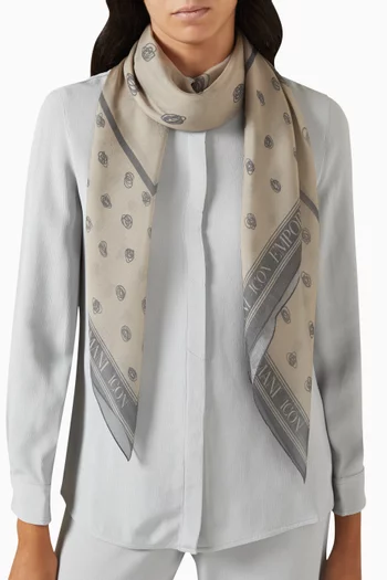 Dots Scarf in Silk Foulard