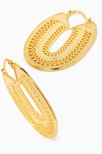 Beautiful Hoop Earrings in 18kt Gold-plated Metal