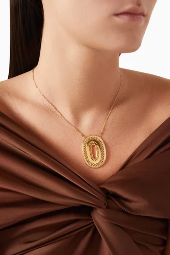Noor Pendant Necklace in 18kt Gold-plated Metal
