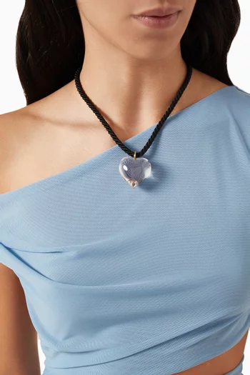 Transparent Heart Pendant Necklace