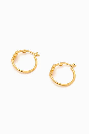 Small Eleanor Hoop Earrings in Gold-plated Brass
