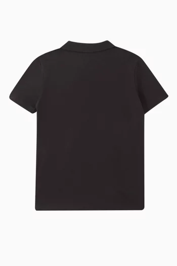 Slim Logo Polo Shirt in Cotton-stretch Piqué