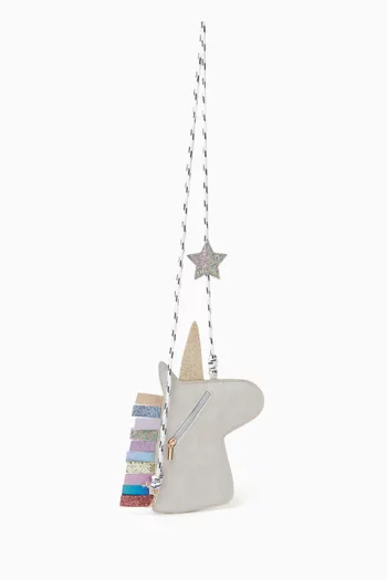 Unicorn Crossbody Bag & Matching Hair Clip Set
