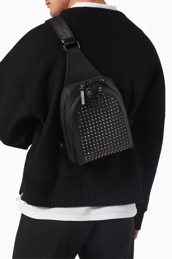 Loubifunk Studded Crossbody Bag in Leather