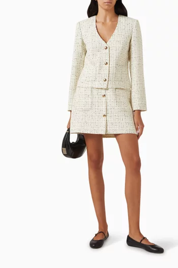 Anitta Button-up Jacket in Tweed