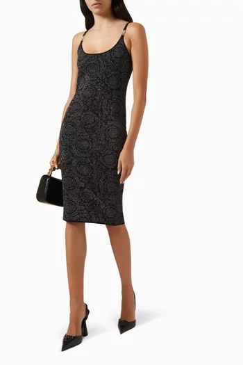 Barocco Midi Dress in Lurex-knit