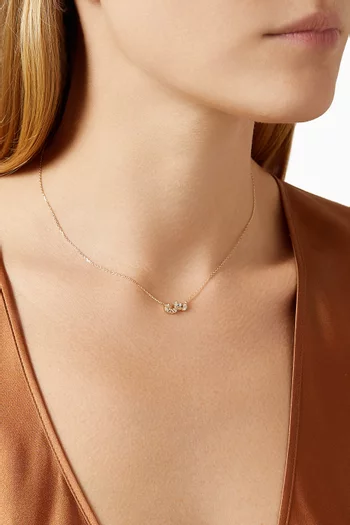 Oula Arabic Letter 'Seen' Diamond Necklace in 18kt Gold