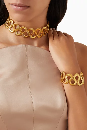 Petit Serpenté Choker Necklace in 24kt Gold-plated Brass
