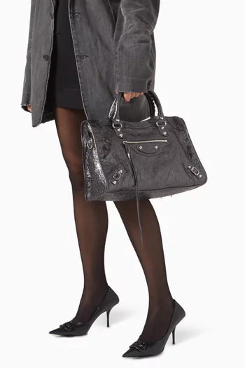 Medium Le City Bag in Metallic Arena Lambskin