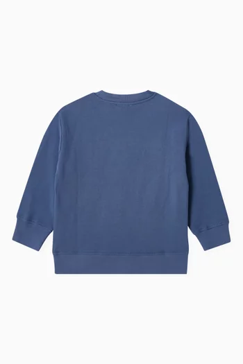 Planet-print Sweatshirt in Organic Cotton