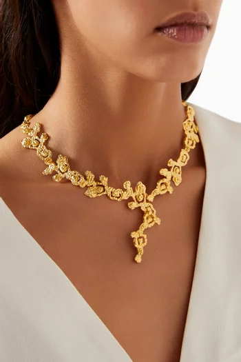 Riverstone Necklace in 18kt Gold-plated Brass