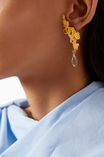 Mini Riverstone Earrings in 18kt Gold-plated Brass