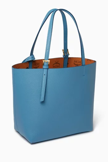 Himmel Shopper Tote Bag in Grained Leather