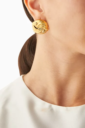 Orva Stud Earrings in 18kt Gold-plating