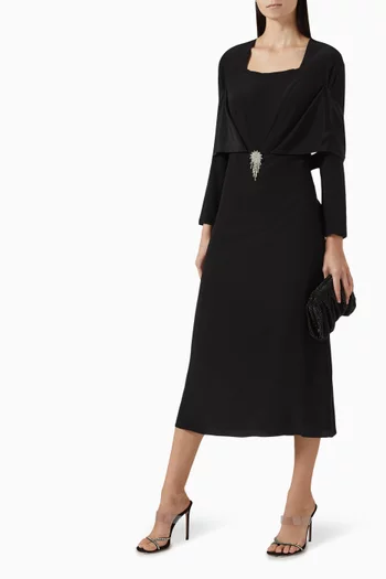 Evita Bolero Midi Dress in Silk