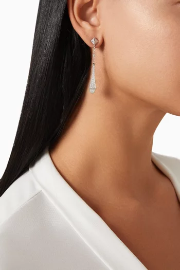 Cleo Teardrop Diamond Drop Earrings in 18kt White Gold