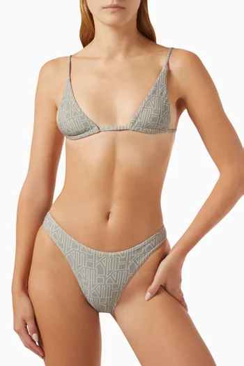 Micro Lucia Monogram Bikini Top