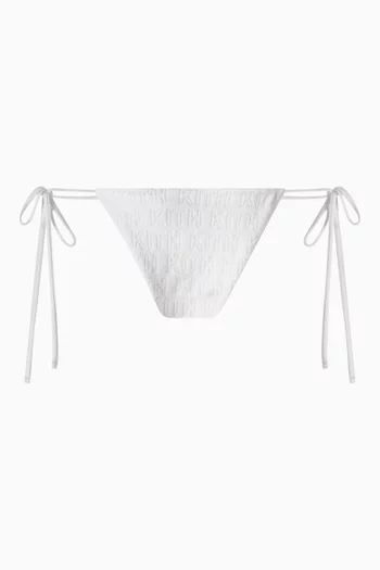 Tova Monogram Bikini Bottoms in Towel-fabric