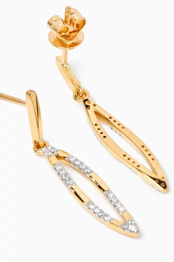 Marquise Diamond Drop Earrings in 18kt Gold