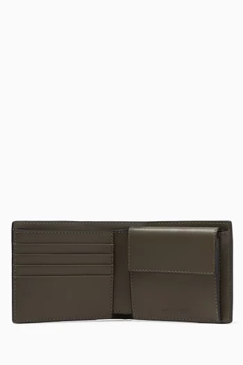 Slim Billfold Wallet in Pebbled Leather