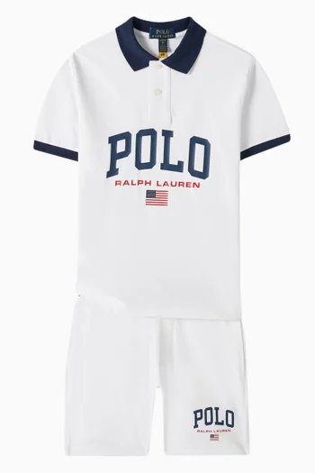 Logo-print Polo Shirt in Cotton-jersey