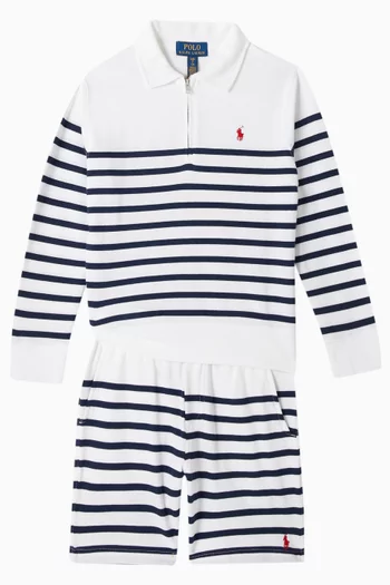 Striped Shorts in Cotton-terry