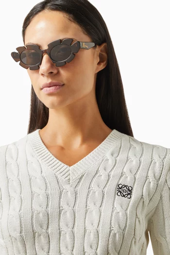 نظارة شمسية إيبيزا بإطار بتصميم زهور أسيتات لويفي × بولا