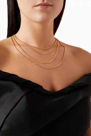 Skinny Waterfall Necklace in 22kt Gold-plated Bronze