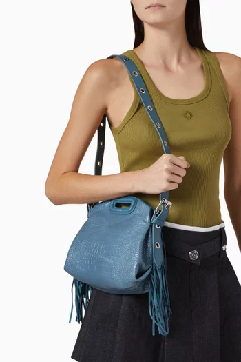 Mini Miss M Bag in Croc-embossed Leather