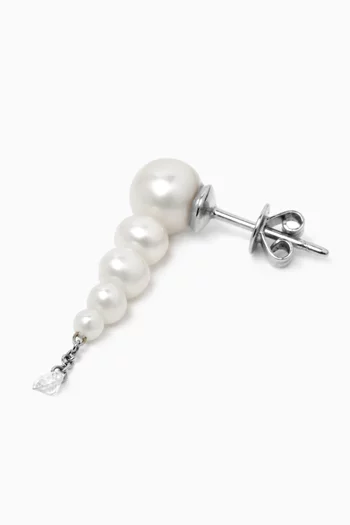Rivire Pearl Single Earring in 18kt White Gold
