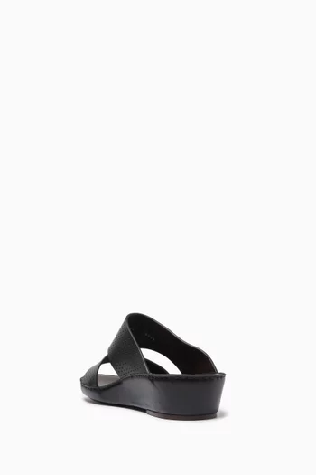 Cerchio Gomato Perforated Sandals in Softcalf Leather