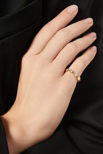 D-Vibes Diamond Ring in 18kt Rose Gold