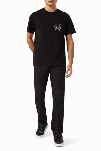 Ikonik 2.0 Monogram Pocket T-shirt in Cotton Jersey