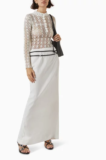 Miller Belted Maxi Skirt in Tencel-linen