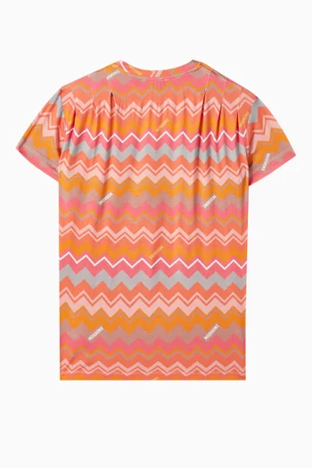 Chevron Print T-shirt in Cotton