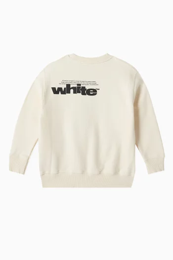 Logo Type Graphic Crewneck Sweatshirt in Cotton