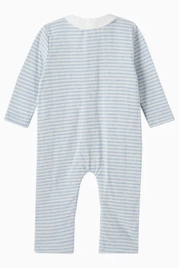 Stripe Print Jumpsuit in Cotton