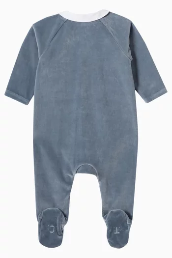 Embroidered Pyjama in Cotton-blend