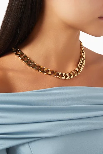 Lynn Chain Necklace in Gold-plated Brass