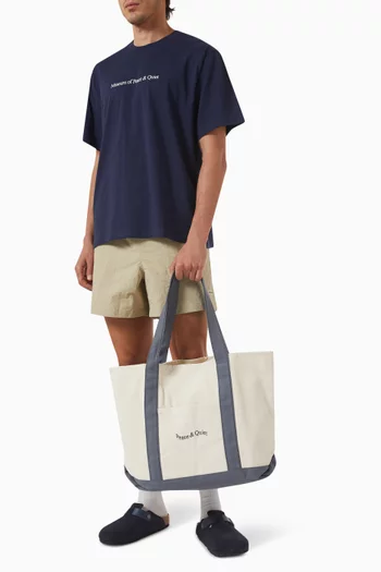 Classic Wordmark Boat Tote Bag in Cotton Canvas