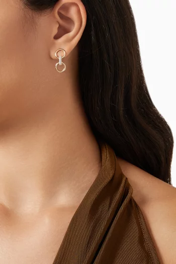Diamond Bridle Drop Earrings in 14kt Gold
