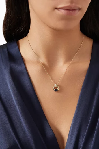 Le Bleu Bijoux Sapphire & Diamond Necklace in 14kt Gold