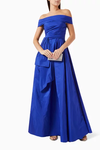 Off-shoulder Ball Gown in Taffeta