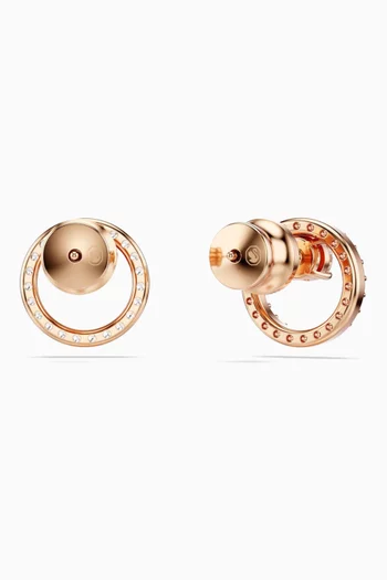Constella Crystal Stud Earrings in Rose Gold-tone Metal