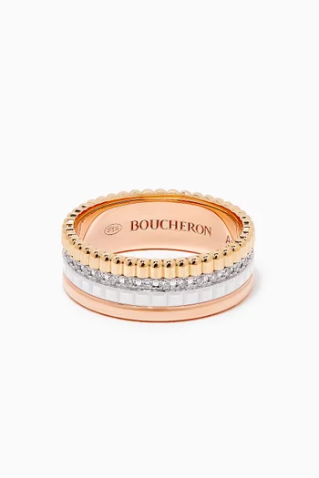 Quatre White Edition Small Diamond Ring in 18kt Gold            