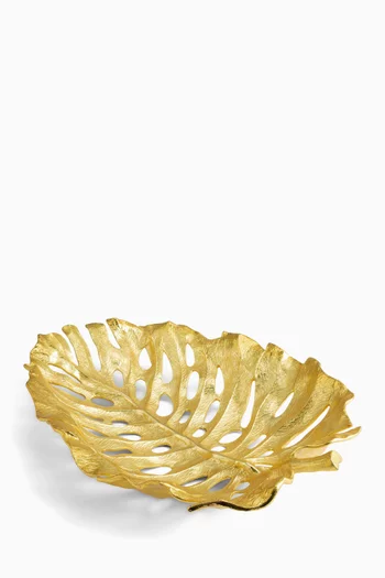 Leaves Monstera Centerpiece in Enamel